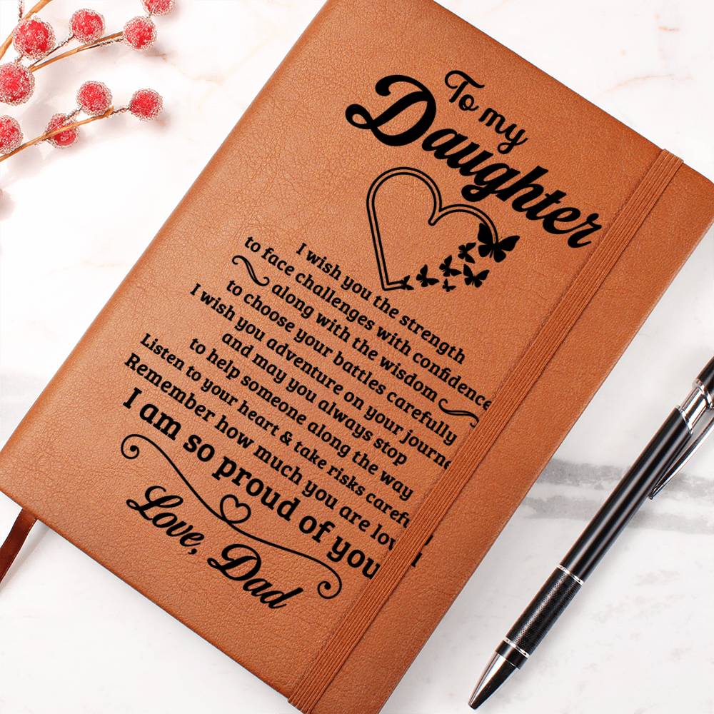 Daughter Gift-Leather Journal-From Dad