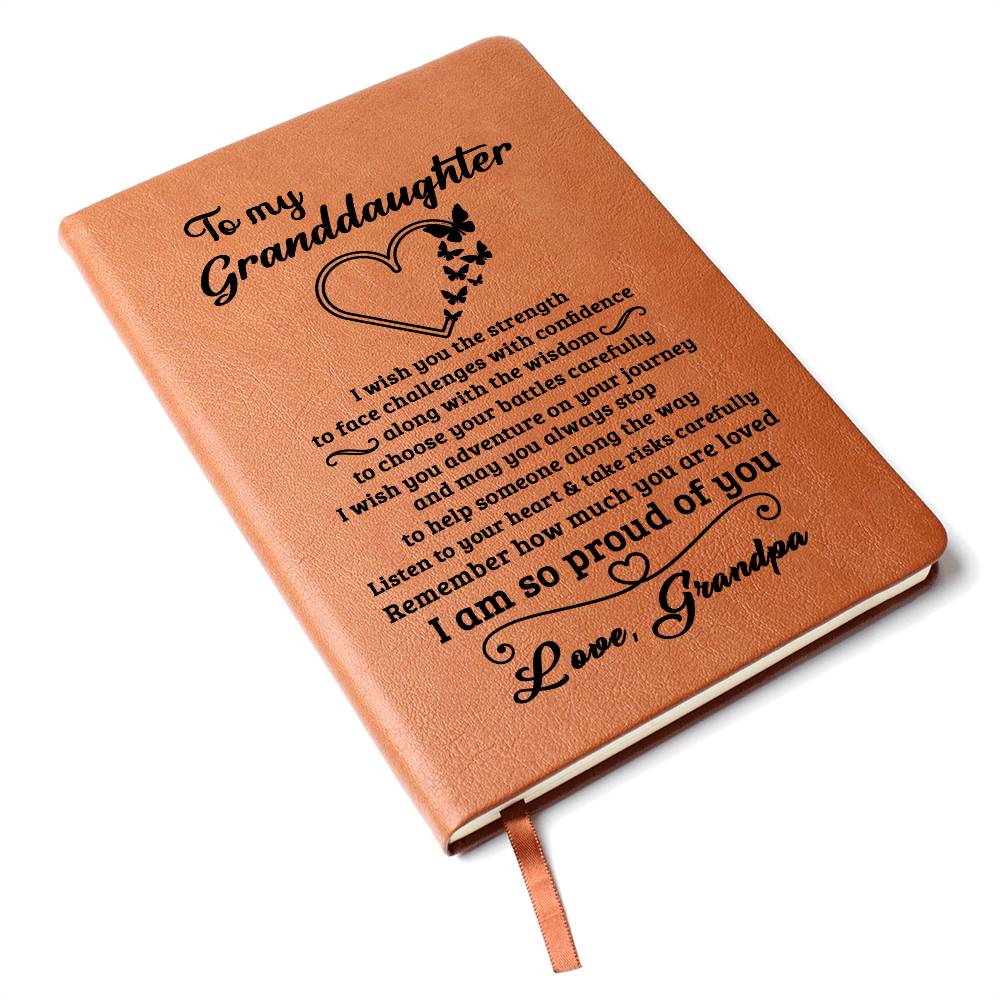 Granddaughter Gift From Grandpa "Proud Of You", Graphic Journal