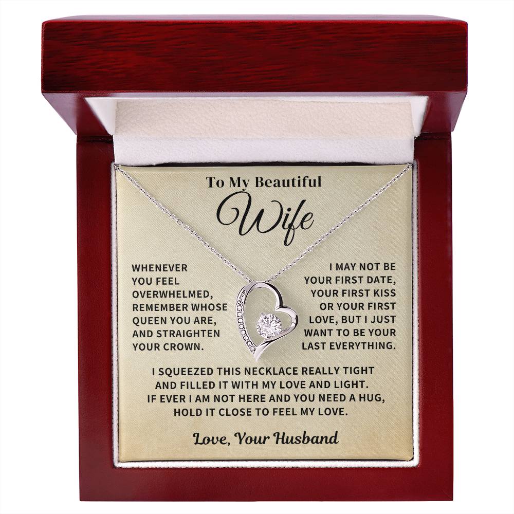 Wife Gift- Straighten Your Crown- Forever Love Necklace