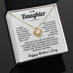 Daughter gift, "Always In My Heart", Knot Necklace