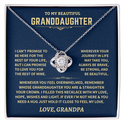 Granddaughter Gift From Grandpa, ""Love, Hope, Wishes & Light"