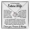 Future Wife Gift, "Forever & Always", Knot Necklace