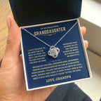 Granddaughter Gift From Grandpa, Knot Necklace