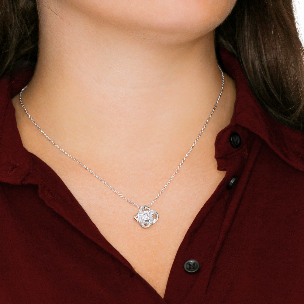 Daughter-In-Law Gift, "Filled With Love", Knot Necklace