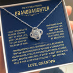 Granddaughter Gift From Grandpa, Knot Necklace