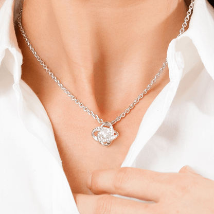 Bonus Daughter Gift,"I Love You", Knot Necklace