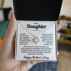 Daughter gift, "Always In My Heart", Knot Necklace