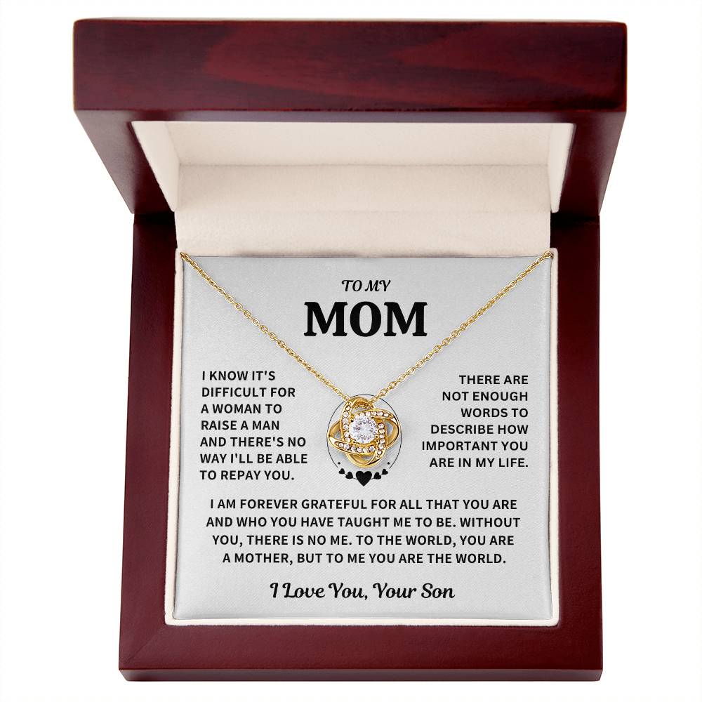 Mom Gift-From Son- Forever Grateful