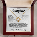 Daughter gift, "Always In My Heart", Knot Necklace