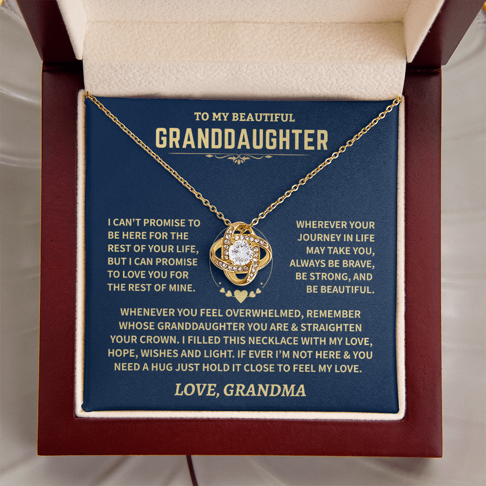 Granddaughter Gift From Grandma, Knot Necklace