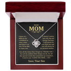 Thank You Mom Necklace Gift From Son