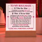 Soulmate Gift- My Best Friend, My Everything- Square Acrylic Plaque
