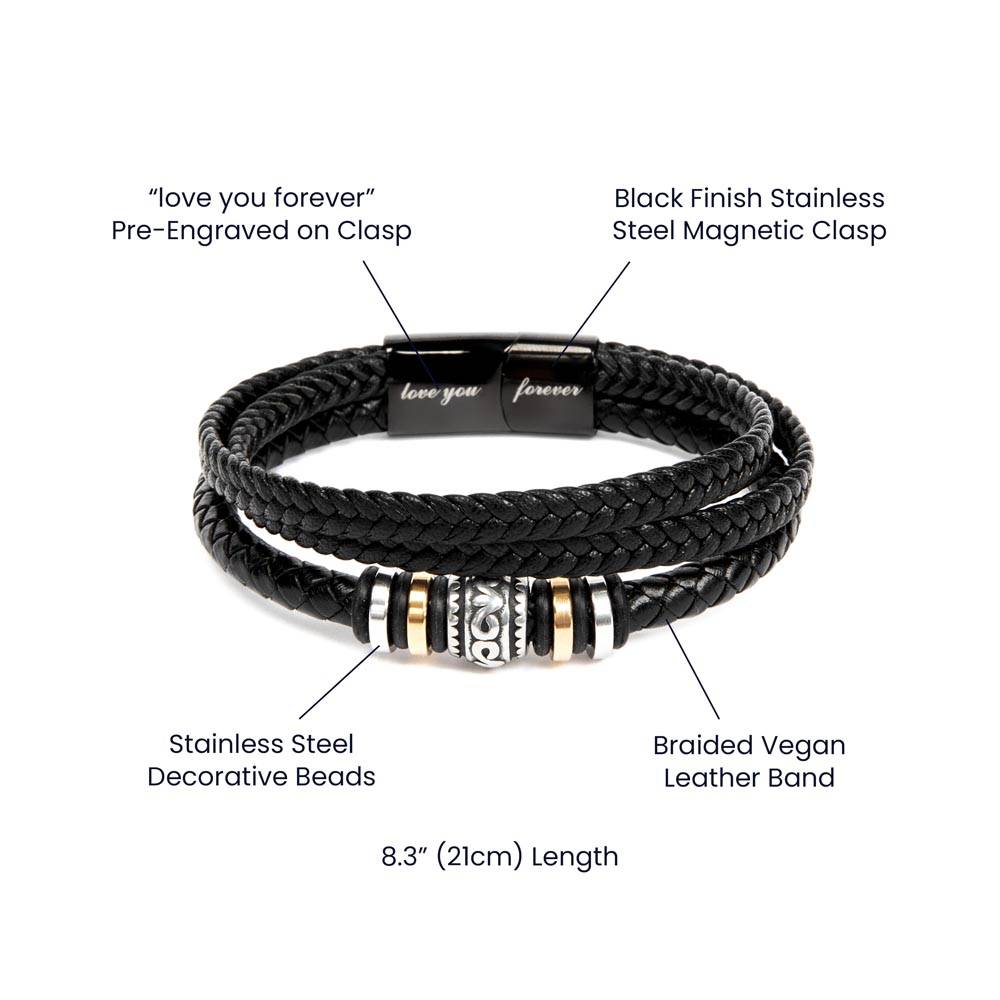 Grandson Gift-Love You Forever Bracelet-From Grandma
