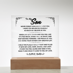 To My Son Gift From Dad - Keep Moving Forward, LED Acrylic Plaque